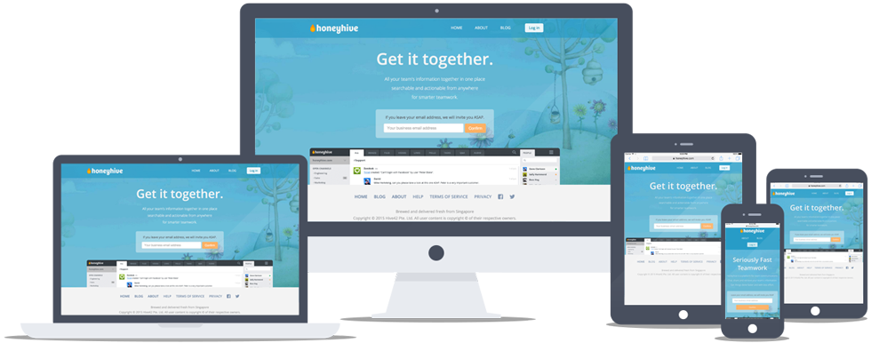 Honeyhive Website on Various Devices